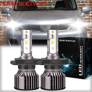 For Nissan Tiida 2007-2015 2X H4 9003 LED Headlight Bulbs Hi-Lo Beam 6000K Kit