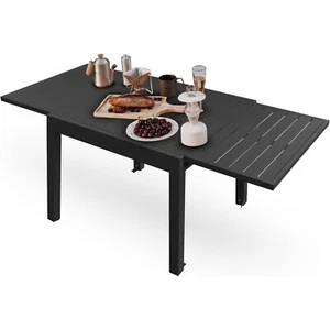 Domi Patio Dining Expandable Metal Aluminum Outdoor Table for 4-6 Persons - Picture 1 of 7