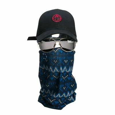 Gorros Tubo Máscara Bandana Envoltura Facial Bufanda Diadema Sin Costuras - Azul Azul - A5641 Foto 1 de 4