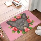 French Bulldog Pet Bedroom Mat Pink Doormat Kitchen Carpet Balcony Home Decor