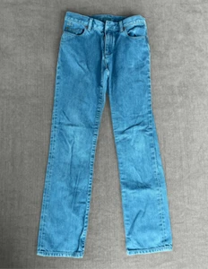 Lacoste Jeans Girls 12 Blue Straight Leg Classic Fit Denim Pants Everyday Wear - Picture 1 of 13