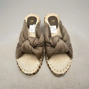 CLEARANCE SALE! H&M Espadrilles Knotted Sandals Sz 7 NWOT - Picture 1 of 8