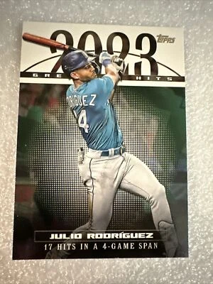2024 Topps 2023 Greatest Hits Julio Rodriguez 23GH-17 Seattle Mariners - Image 1 of 2