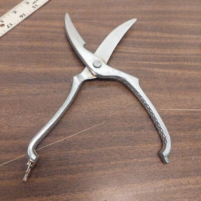VERCHROMT HEAVY DUTY 10" CHROME POULTRY SHEARS KITCHEN SCISSORS LOCKABLE GERMANY - Image 1 of 4