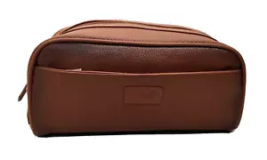 Original Penguin Travel Kit Bag With Toiletry Bottle, Brown - Picture 1 of 3