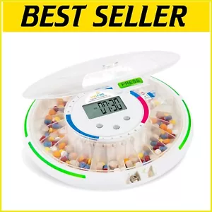 Automatic Pill Dispenser & 28-Day Medication Organizer with Alerts - Frosted Lid - Picture 1 of 11