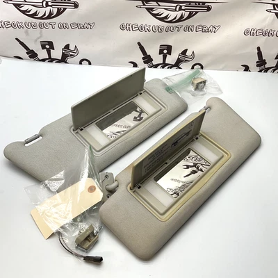 1996-2002 Mercedes-Benz E320 W210 conjunto de quebra sol OEM par cinza claro com Homelink - Imagem 1 de 4