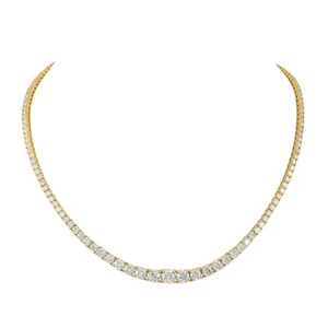 Alexander Beverly Hills GIA 14,87ct Diamant Tennis Riviera Halskette Gelbgold - Bild 1 von 5