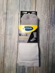 New Dr. Scholl's Men's Crew Compression Work Socks (2 Pair Pack) - Picture 1 of 8