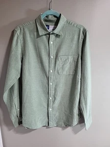 Camicia uomo Old Navy taglia S verde tutti i giorni cotone lino nuova con etichetta - Foto 1 di 10