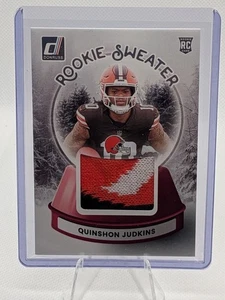 Parche suéter novato Panini Donruss Quinshon Judkins 2025 RC #SWE-QJS Browns - Imagen 1 de 2