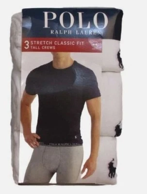 3 CAMISETAS POLO RALPH LAUREN TALLAS GRANDES Y ALTAS 2XT 3XT BLANCO ALGODÓN ELÁSTICO Foto 1 de 4