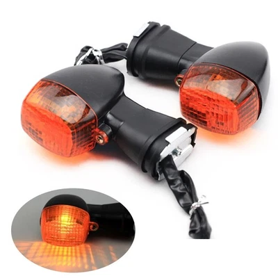 Front Turn Signal Lights For KAWASAKI NINJA 250R/500R EX500 ZX-6R ZX7R ZRX1200S - Image 1 of 4