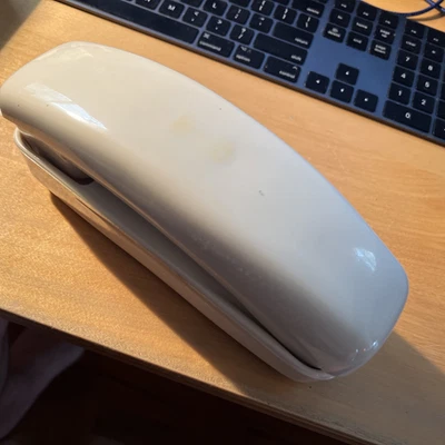 Teléfono con cable Sony IT-B3 crema botón pulsador escritorio pared con cable teléfono fijo vintage Foto 1 de 4