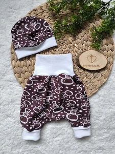 Handmade Wintersweat Pumphose Mit Mütze Newborn Gr. 50/56 - Bild 1 von 5
