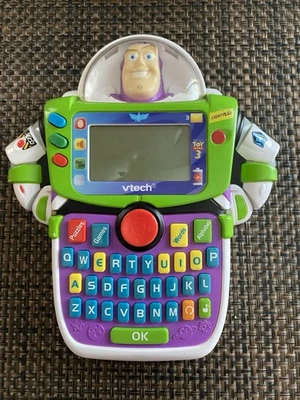 Disney Pixar Vtech Buzz Lightyear Toy Story Handheld Learn & Go Game Missingback - Image 1 of 4