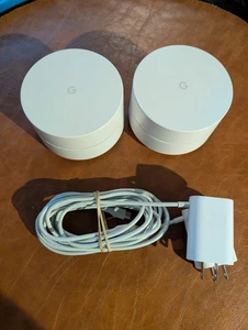 Google Home WiFi System- White- Powers On- Includes Power Cord - Zdjęcie 1 z 5