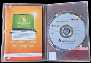Microsoft Windows 7 Home Premium Genuine Upgrade PC DVD 32 64 Bit w/ Product Key - Picture 1 of 8