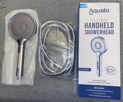 Aqualo Shower Head And Hose - Brand New Boxed Chrome Replace Mira Triton £8.37