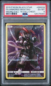 2019 Pokemon SM Black Star Promo Armored Mewtwo Promo-Fall '19 Coll.Chest PSA 6 - Picture 1 of 2