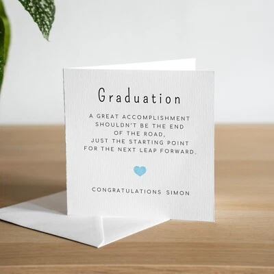 Personalised Graduation Card Grandson Congratulations Uni Graduation Card Son - Image 1 of 2