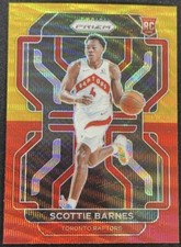 Scottie Barnes 2021-22 Panini Prizm Red Gold Wave Rookie RC Raptors #320