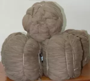 30 lbs Brown Merino WOOL ROVING BULK Natural Undyed Felting Spinning Chunky Yarn - Picture 1 of 3