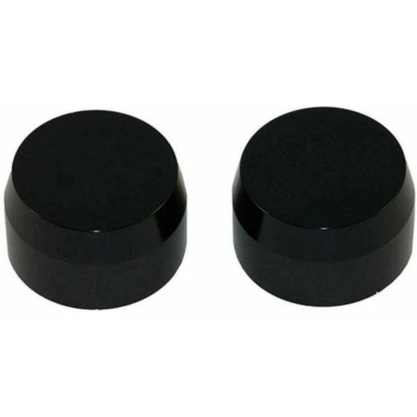 Black Fork Cap Set - Kawasaki & Suzuki Motorcycles - Billet Aluminum - Image 1 of 1