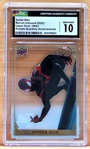 2022 MARVEL UNGEBUNDENE SPIDERMAN MILES MORALISCHES CGC 10 ACETAT VIERTELJÄHRLICHE LEISTUNG - Bild 1 von 3