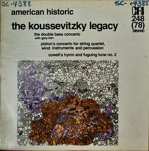 KOUSSEVITZKY: The Double Bass Concerto+PISTON/COWELL-NM1978LP - Picture 1 of 1