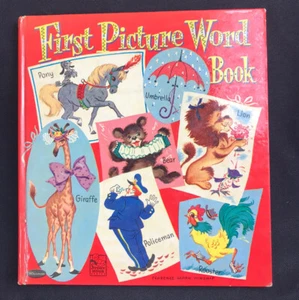 1950 First Picture Word Book Whitman Story Hour Series 2211:49 GEHR Illustrated - Imagen 1 de 9