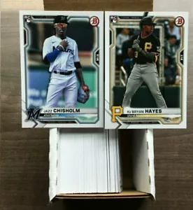 Juego completo base de papel Bowman 2021 veteranos y novatos 100 cartas - Imagen 1 de 1