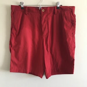 BANANA REPUBLIC Aiden pantaloncino chino uomo etichetta taglia 35 rosso piatto davanti casual preppy - Foto 1 di 7