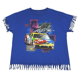 Vintage Kyle Busch NASCAR T Shirt M&M Racing Double Sided Graphic Fringe Fits XL - Picture 1 of 9