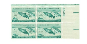 1956 US STAMP Scott #1079 4 -Block  3c FVF   MNH - Picture 1 of 1