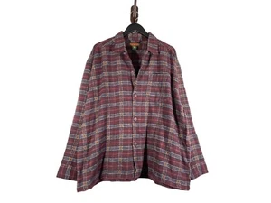 Schlaufe Knopfkragen Flyshacker Southwestern Flanell Shirt rot aztekische Jagd XL - Bild 1 von 14