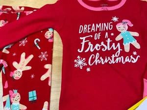 New Toddler Girl's Carter's PJ Set says Dreaming of a Frosty Christmas-CUTE!!* - Picture 1 of 6