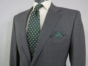 Recent Canali 1934 charcoal fine hopsack weave side vented flat front suit 44 L - Picture 1 of 17
