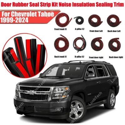 For Chevrolet Tahoe Door Rubber Seal Strip Kit Noise Insulation Sealing Trim - Image 1 of 4