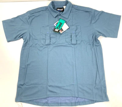 NEW BLAUER STREETGEAR 8130 SHORT SLEEVE KNIT SHIRT MEDIUM BLUE 3XL REGULAR - Image 1 of 2