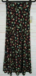 Lularoe Women's Maxi Skirt Black with Triangles Size XXS NWT - Picture 1 of 3