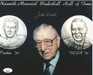 Foto autografata firmata 8x10 JOHN WOOD HOF UCLA BRUINS autenticata JSA - Foto 1 di 1