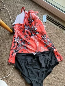 Yonique High Neck Tankini Swimsuits for Women Halter Two Piece size Large - Picture 1 of 4