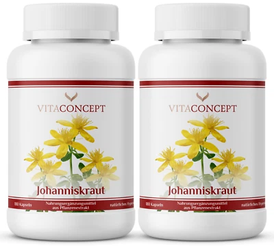 Johanniskraut 360 Kapseln Extrakt 5000 mg I inklusive Hypericin VITACONCEPT
