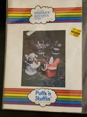 SNIFFLES Tissue Box Covers Sewing pattern & instructions Fits Kleenex Boxes - Image 1 of 4