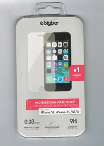 PROTÈGE ÉCRAN VERRE TREMPÉ 0,33 MM 9H - iPHONE SE / 5C / 5S & 5 - BIGBEN - NEUF - Photo 1/2