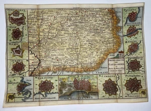 CATALONIA SPAIN SOUTHERN FRANCE 1706 DE LA FEUILLE ANTIQUE MAP 18TH CENTURY - Picture 1 of 6