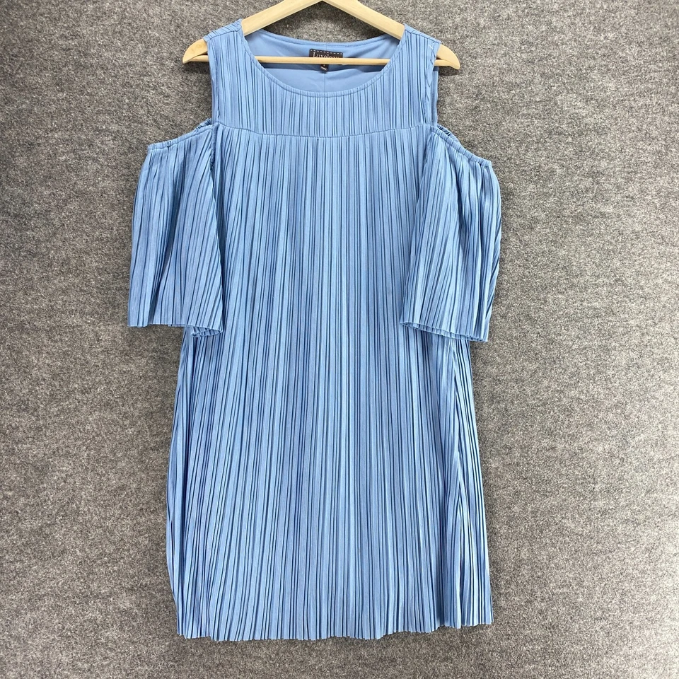 Vestido Luxology Mujer 8 Azul Cambio Corto Forrado Hombro Frío Manga 3/4 Plisado Foto 1 de 4