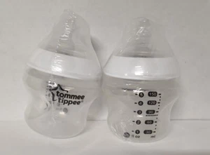 Tommee Tippee 5oz Baby Bottles w/ Nipples NEW SEALED Lot of 2 - Picture 1 of 1