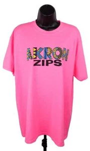 Akron Zips Shirt Unisex Small Pink Graphic Artistic Logo Women's Tee Abstract - Picture 1 of 4